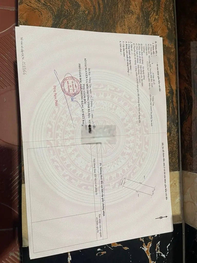 BÁN ĐẤT XÃ LONG MỸ - PHƯỚC HẢI .DT 1125M CÓ 16M MT NHỰA GIÁ 3 TỶ
