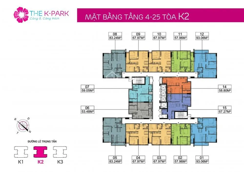 Chính chủ cần bán K2 - 2002 dự án The K Park, LH: 0904588816