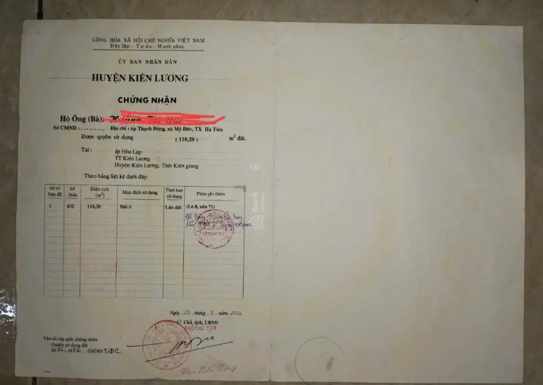 Cần bán nhà riêng giá 1,6 tỷ VND tại thị trấn Kiên Lương, Kiên Giang