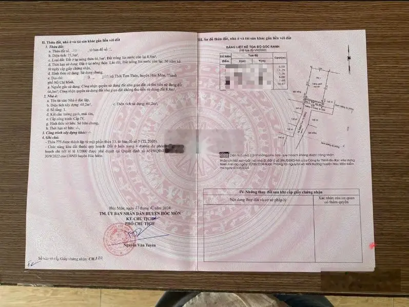 Bán nhà sổ hồng riêng 2/đường nguyễn thị ngâu,thới tam thôn ,hóc môn giá siêu hời chỉ 2,55 tỷ,75m2