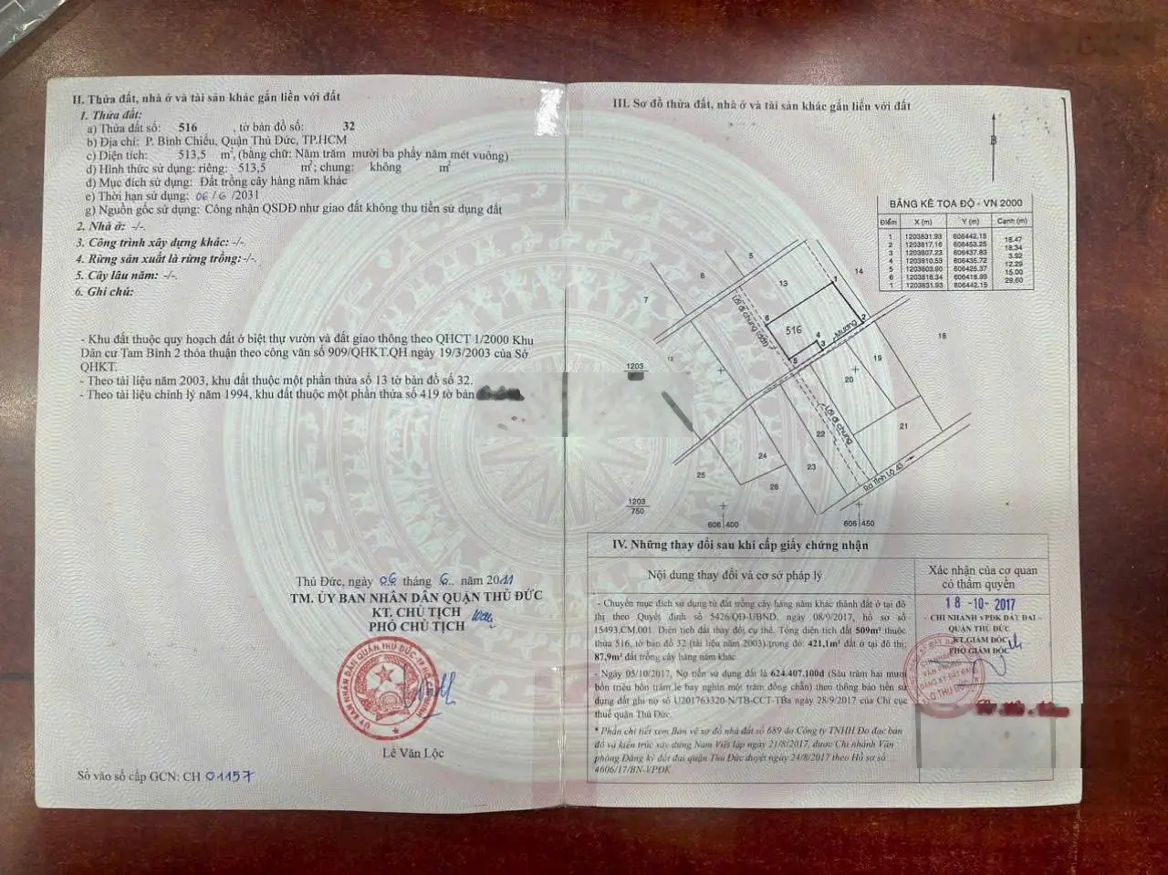 Chính chủ bán đất Đường nhựa Xe hơi, dt 513m2 sau lưng Chợ Đầu mối Thủ Đức Tp. Hcm