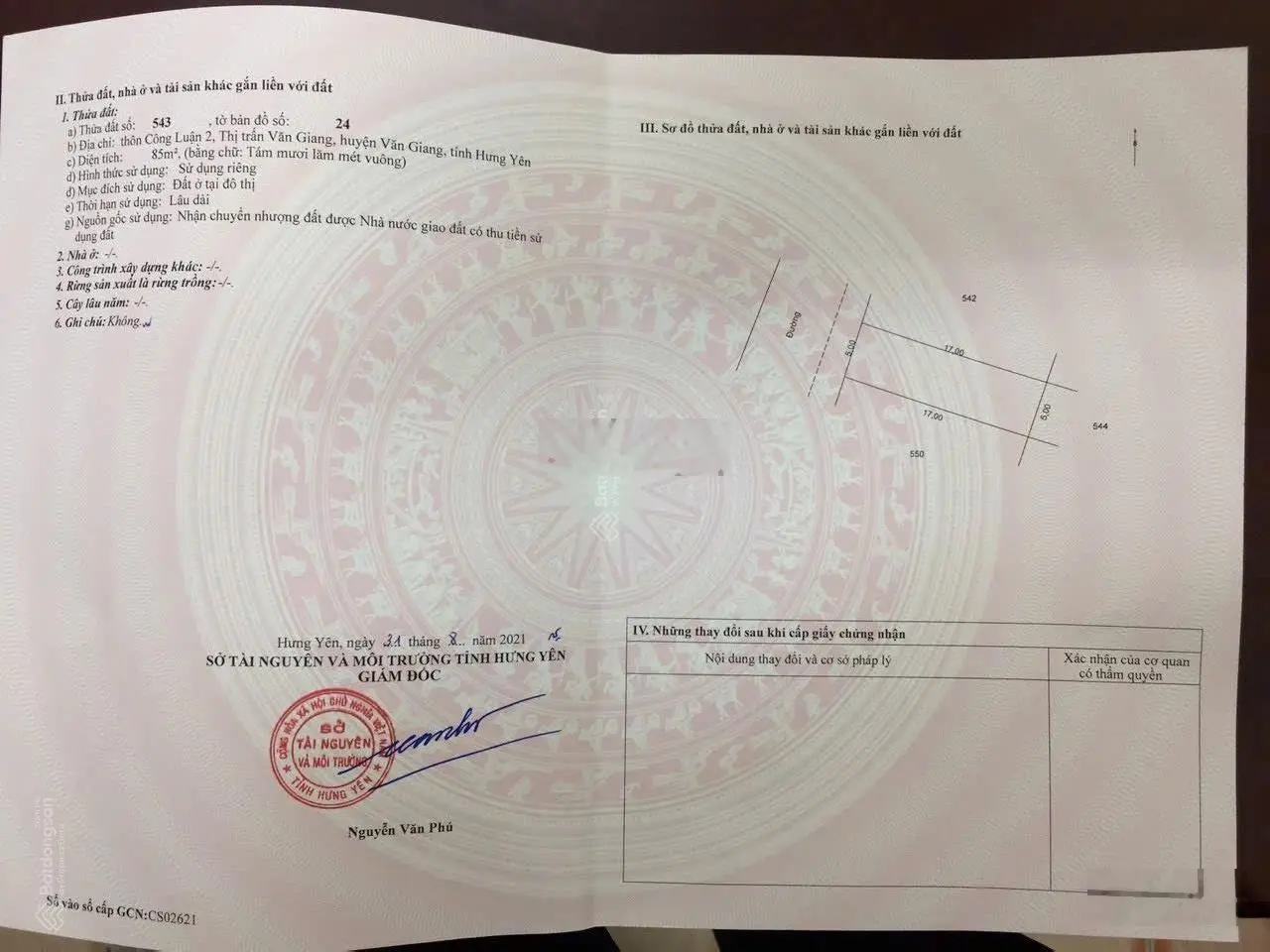 Duy nhất trên thị trường 1 lô 85m2 đấu giá Công Luận 2, Thị Trấn Văn Giang