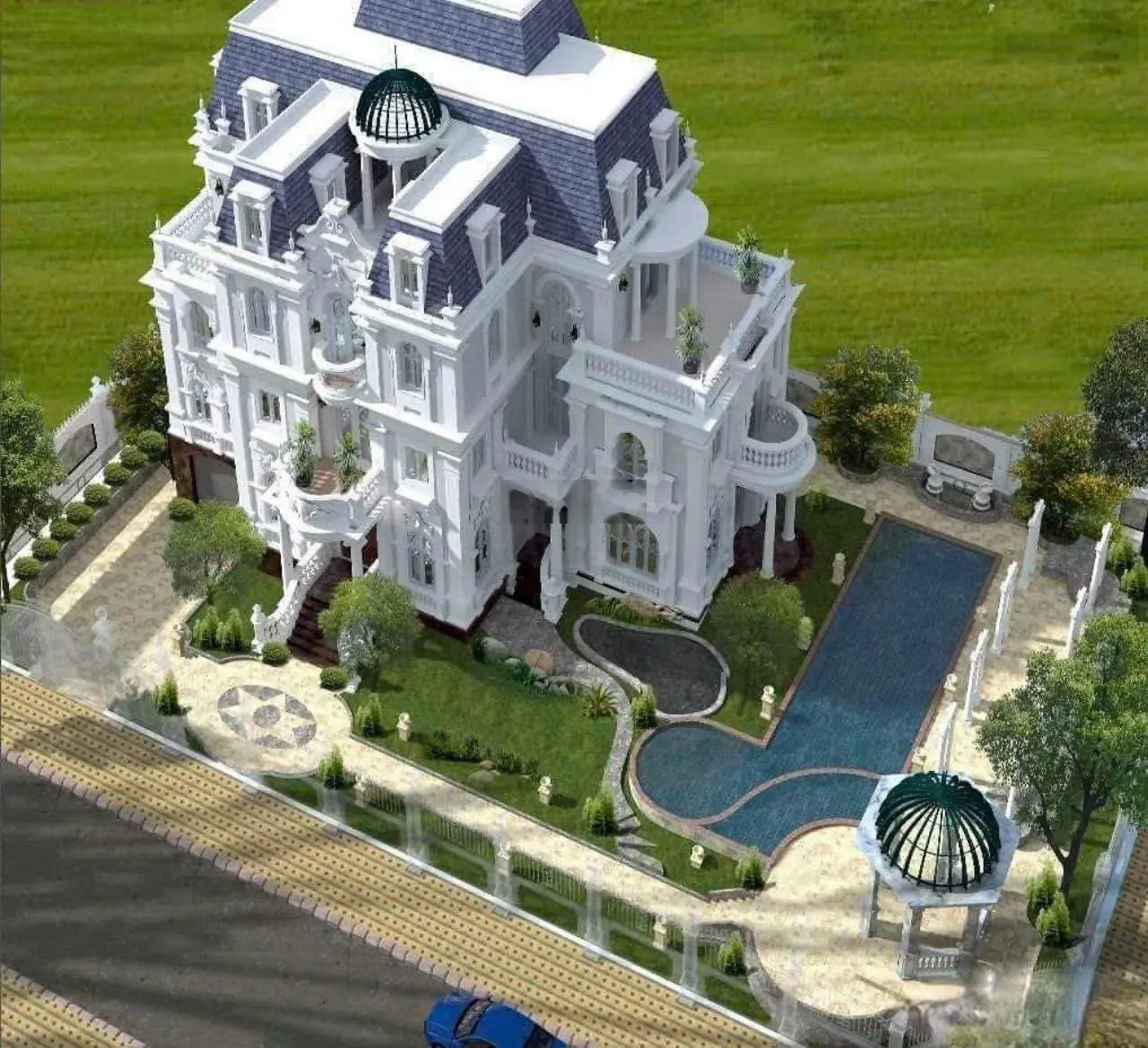 Bán căn dinh thự lớn nhất DA CityLand Riverside, căn góc 2 MT, DT 975m2 view công viên