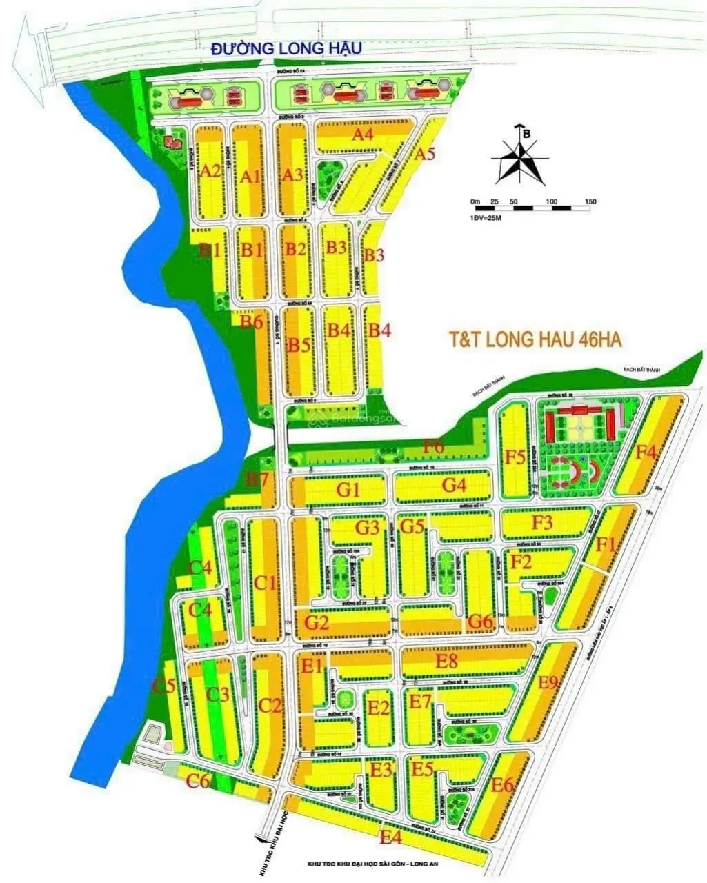 Khu dân cư Thái Sơn, chưa qua cầu, nền đất đường số 5, 100m2, hướng Tây giá chỉ 2tỉ300