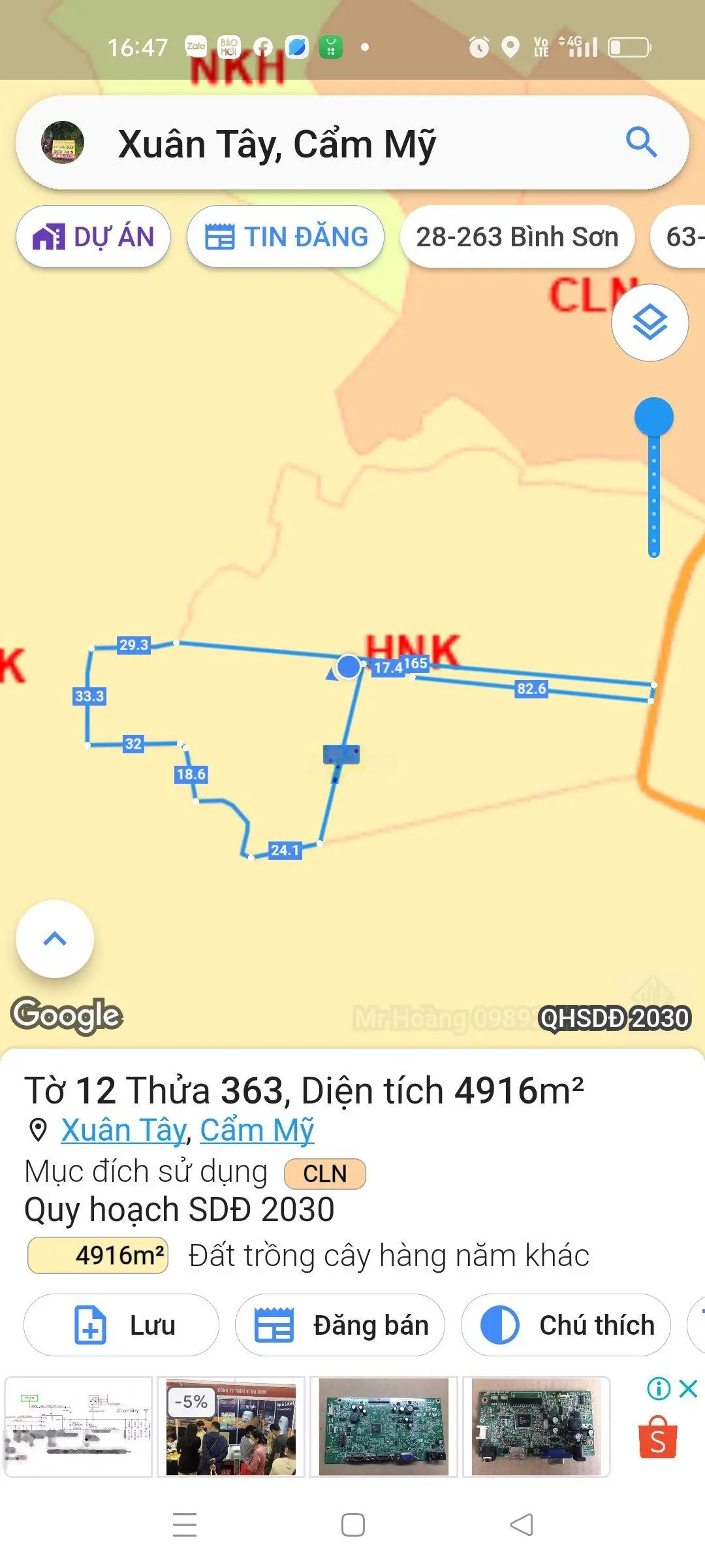 Bán trang trại đẹp tại xã xuân tây, giá siêu hời 1,15 tỷ vnd, diện tích 5000 m2