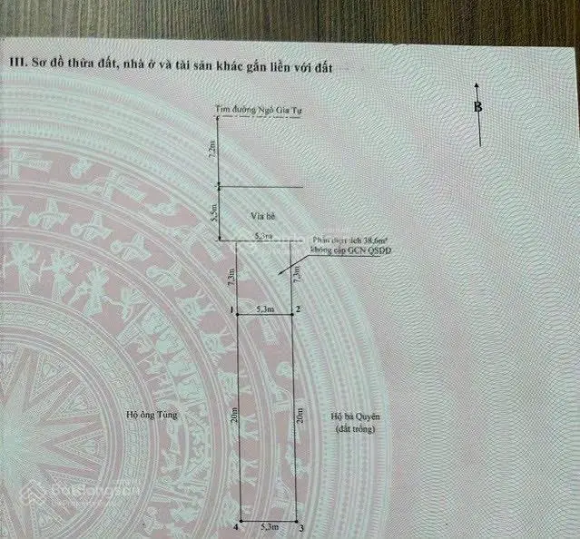 Chính chủ gửi bán mặt đường Ngô Gia Tự 140m2 ngang 5,3m tặng thêm 25m2 lưu không