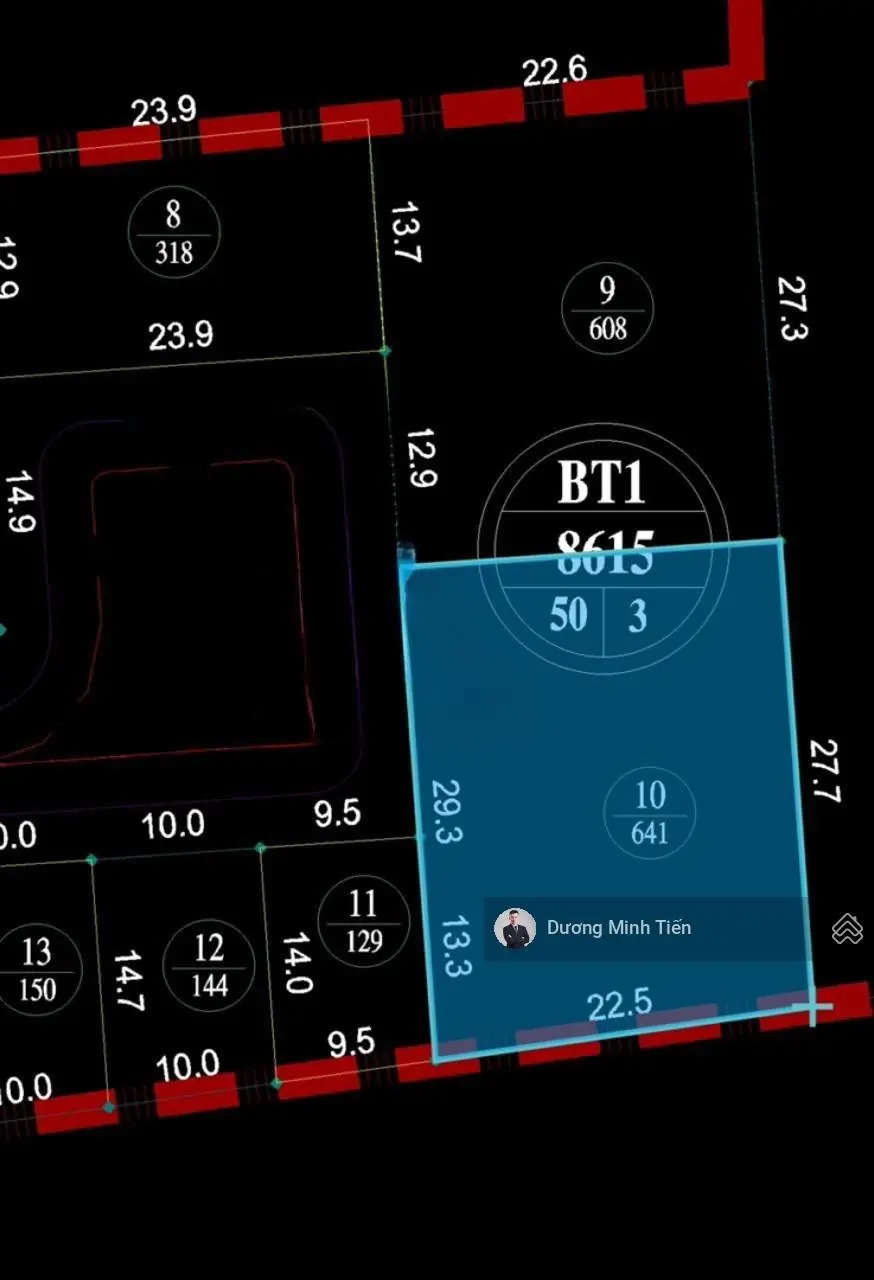 641m2 đất biệt thự Sao Đỏ 732 Ngô Gia Tự sau toà nhà Sao Đỏ