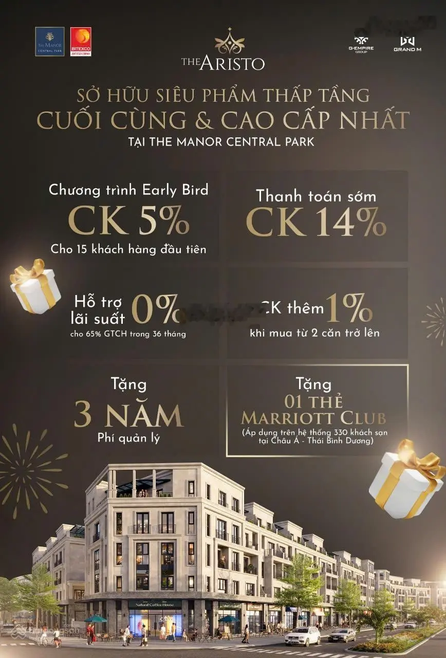 Căn góc The Manor Nguyễn Xiển, 268m2, giá 122 tỷ, đường 30m, mặt tiền 37m ngang 0941 391 ***