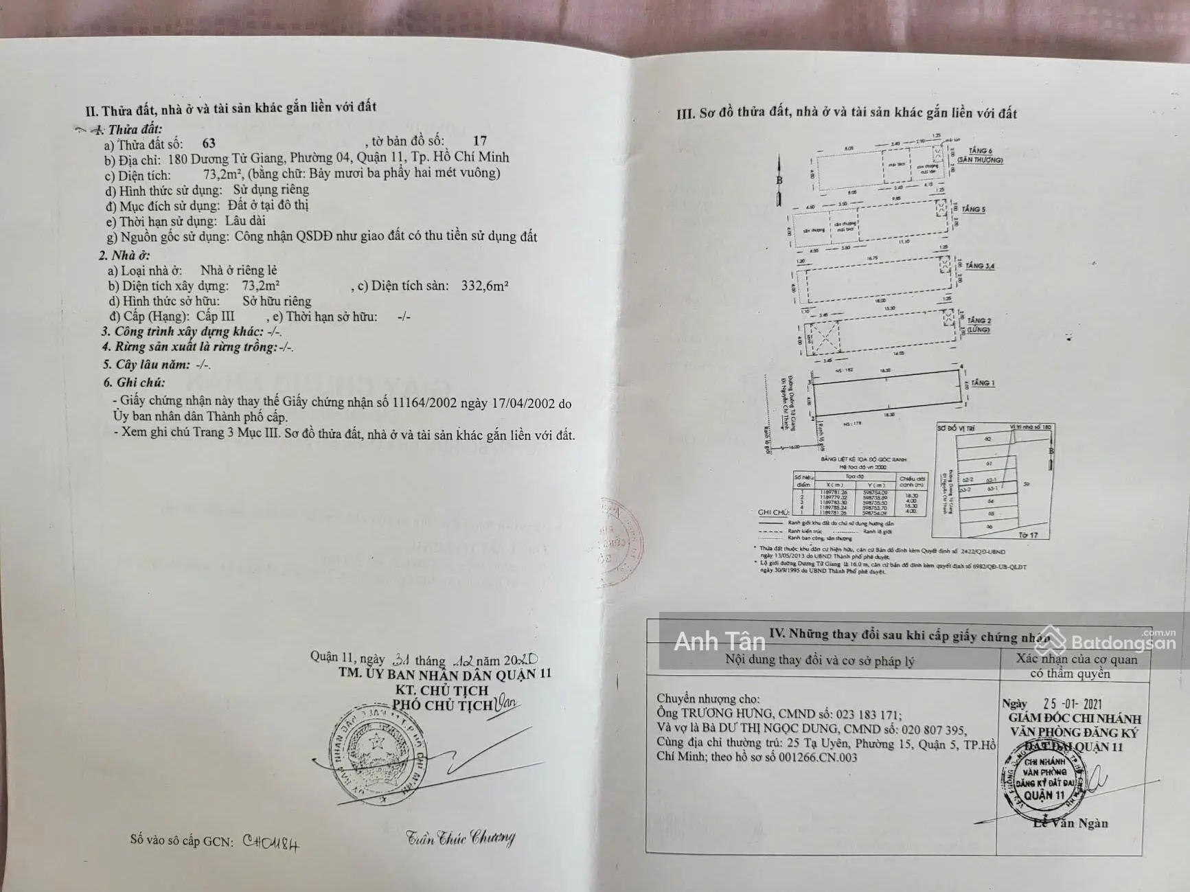 Bán gấp 180 - 182 Dương Tử Giang, Phường 4, Quận 11, DT: 8 x 18m, 6 tầng, giá 55 tỷ