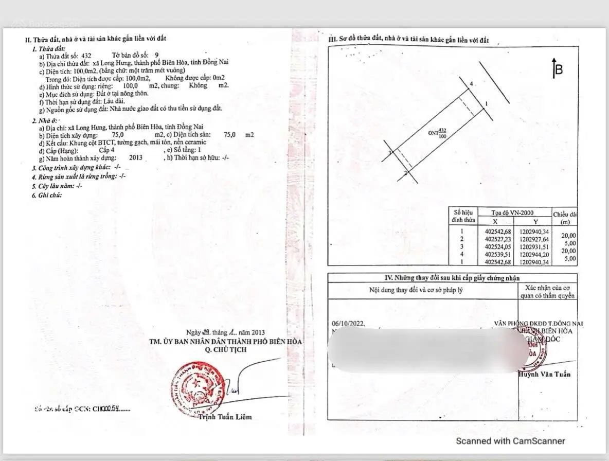 Giảm 100 triệu, chính chủ gởi bán nhà C4 khu đô thị Long Hưng 100m2, nhà mới đẹp