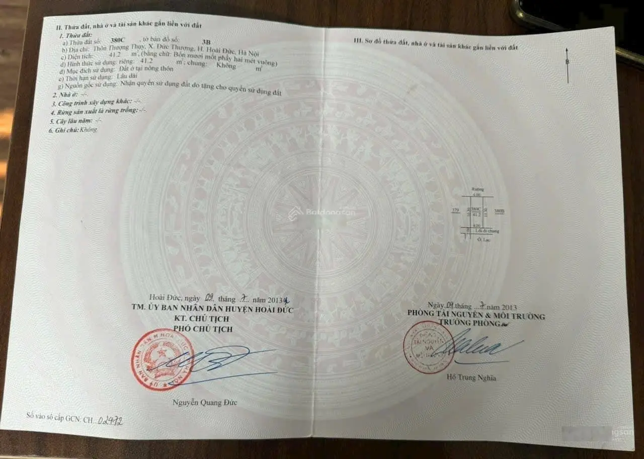 DT: 60m ( lô góc 2 mặt thoáng ) tại đan phượng - ha nội