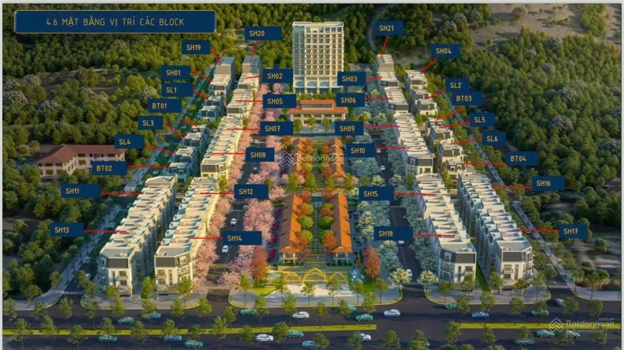 Bán shophouse biệt thự liền kề mặt đường Quốc Lộ 6 thị trấn Mộc Châu