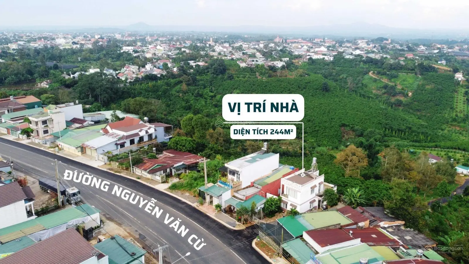 Nhà đất 2 mặt đường Nguyễn Văn Cừ, trung tâm Bảo Lộc view đồi núi, ngắm hoàng hôn, săn mây cực đẹp