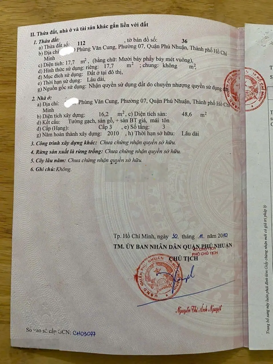 Nhà 2lầu, đường Phùng Văn Cung, P7, quận - PN