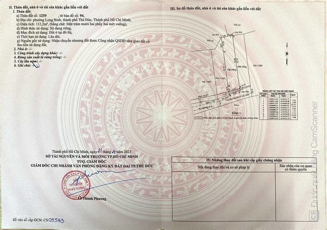 Chính chủ bán lô đất hiếm tại phường Long Bình, Quận 9