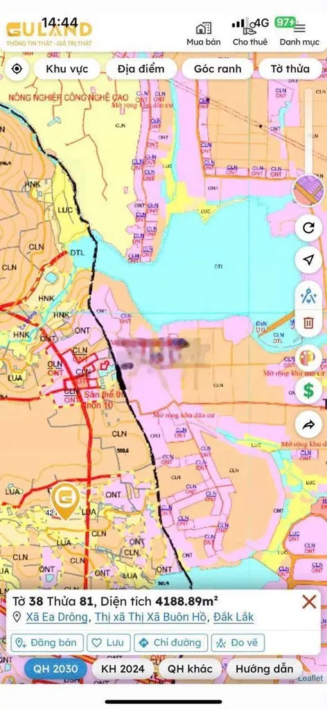 Bán Đất Ea Drong, thị Xã Buôn Hồ Giá 199tr và 259tr có 60m2 thổ