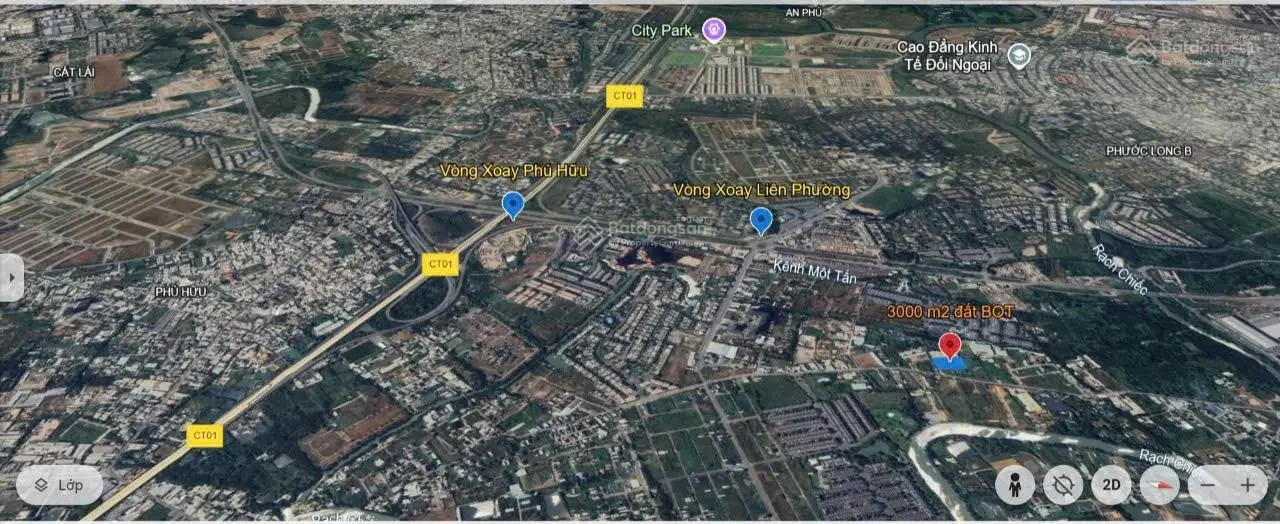 Bán đất 3148,5m2 tại Bưng Ông Thoàn, Phú Hữu, Tp Thủ Đức chỉ 15 triệu / m2