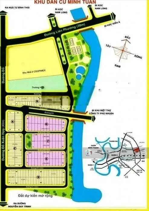 Chủ gửi bán nhanh đất biệt thự 10x25m tại D/A KDC Hoàng Anh Minh Tuấn đg Đỗ Xuân Hợp giá 98 tr/m2