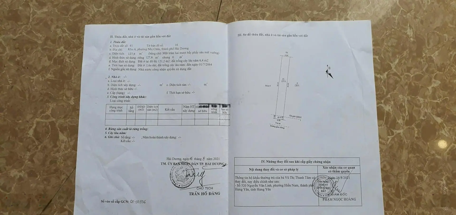 Chính chủ cần bán 2 lô đất mặt đường Hòa Bình gần BC Hải Dương