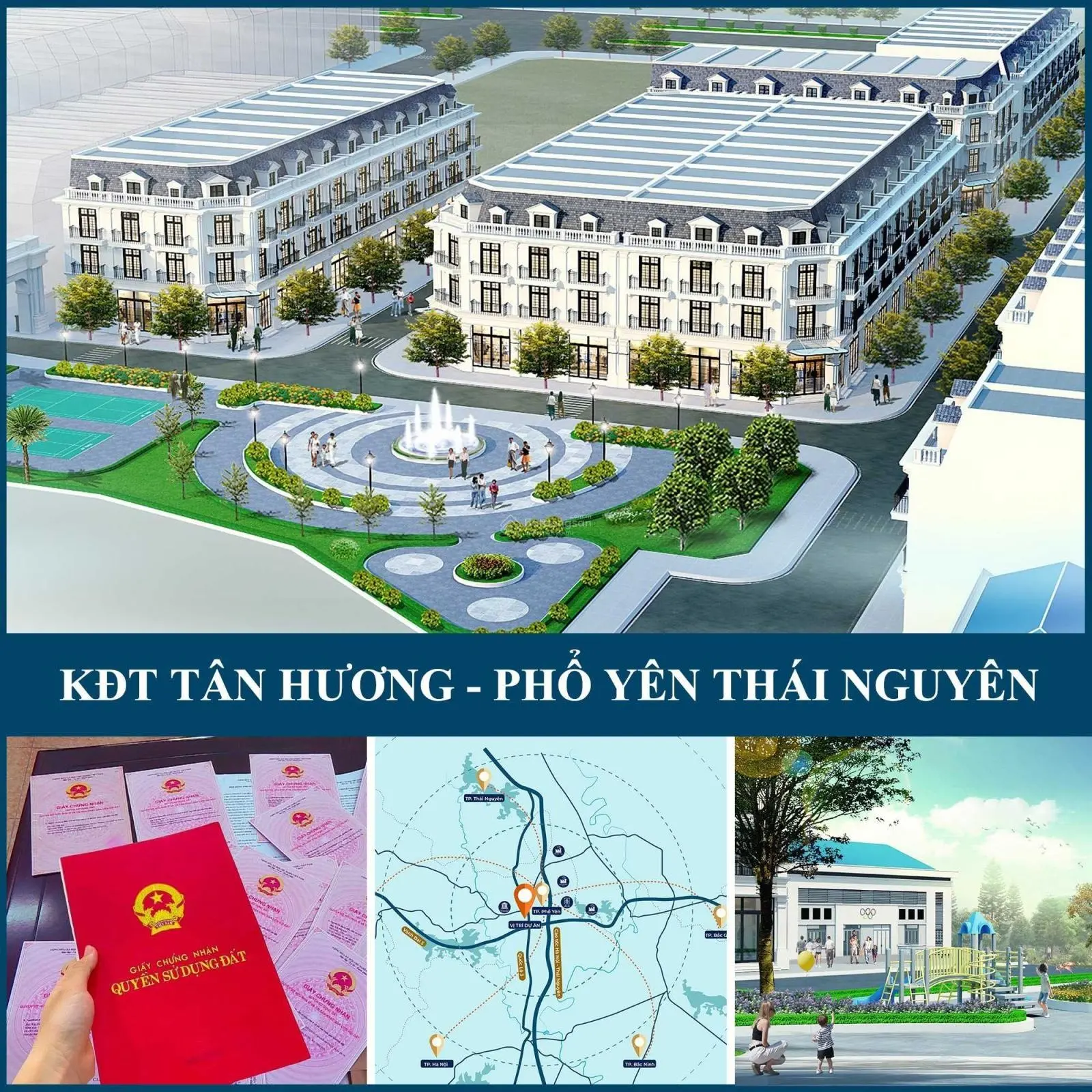 Mở bán lô góc duy nhất 90,5m2 hướng Nam. Tại KĐT, Phổ Yên, Thái Nguyên. Dân cư hiện hữu xung quanh