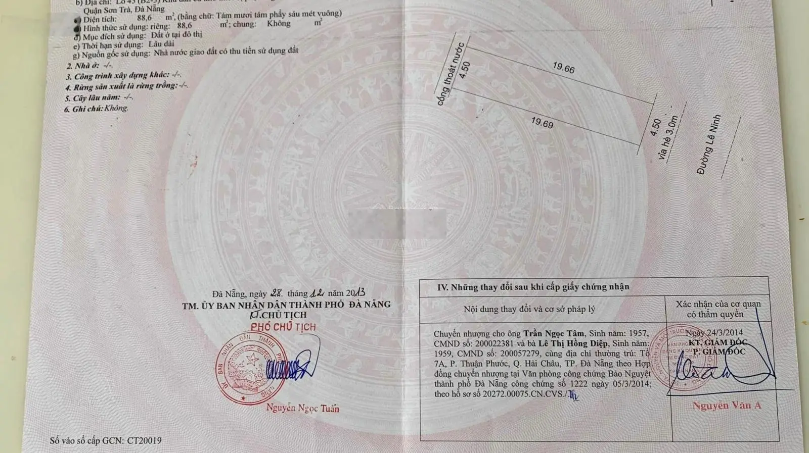 Bán đất Lê Ninh, An Hải Bắc, Sơn Trà, 88,6m2. Xây nhà, căn hộ khách sạn