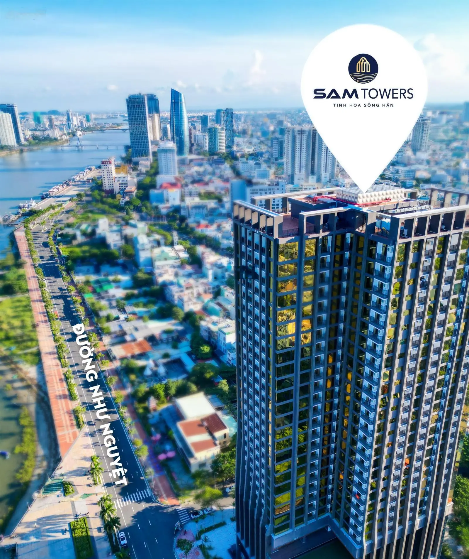 Căn hộ SAM Towers Đà Nẵng - Căn 1PN view trực diện sông Hàn, giá gốc CDT, nhận nhà ngay từ 3,x tỷ