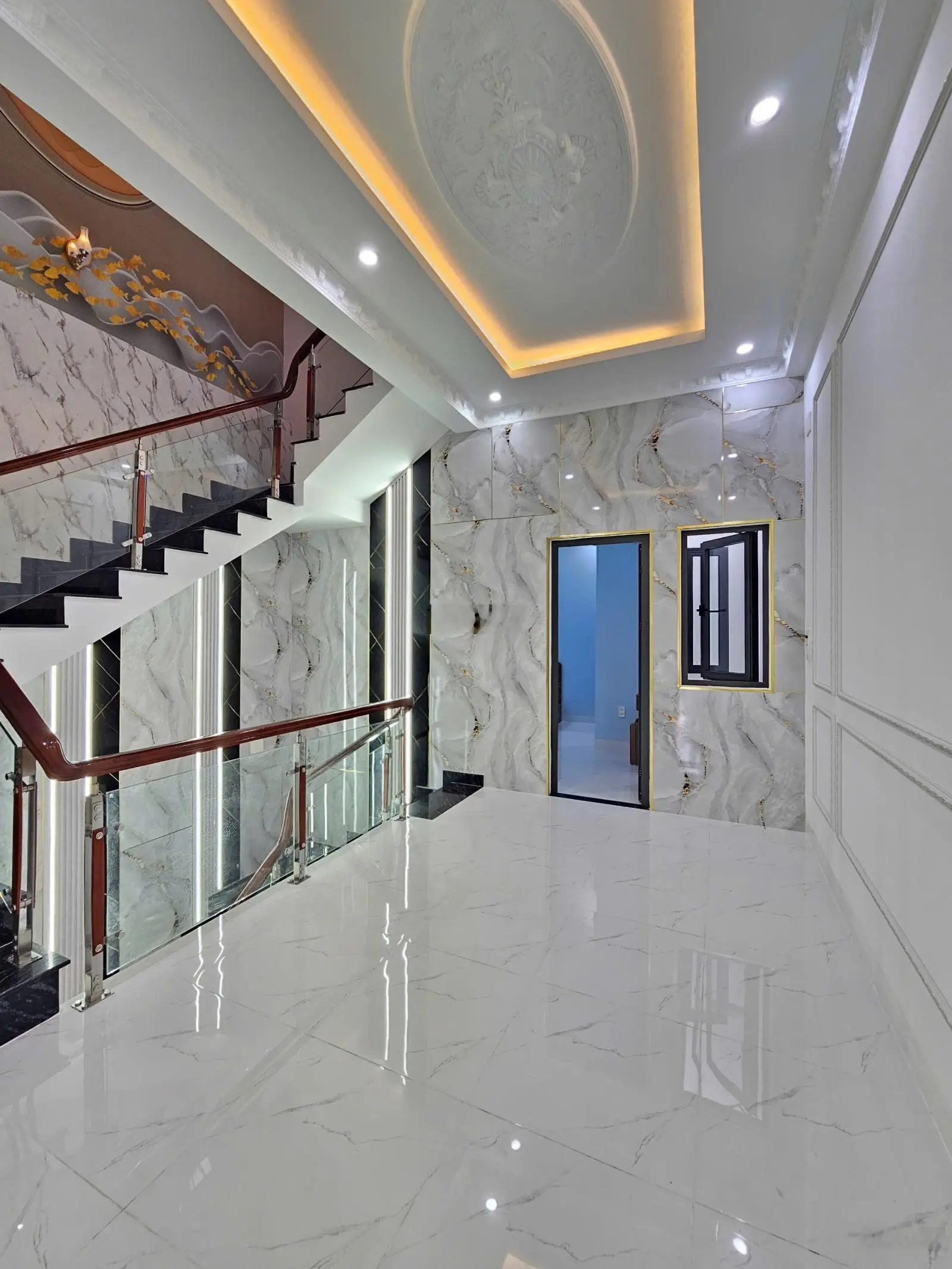 Nhà hoàn công: 4tỷ850, 97m2 nhà full nội thất sân ô tô KDC cạnh vòng xoay An Phú, TP. Thuận An