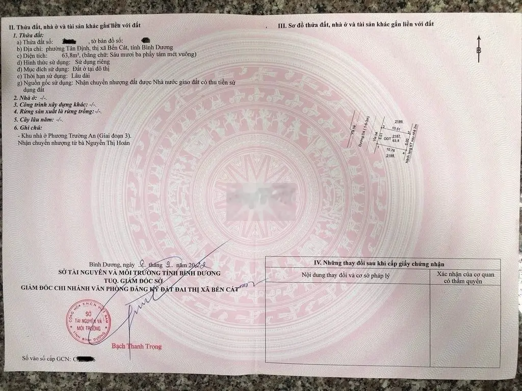 Bể nợ cần bán nhanh lô đất ở Tân Định - Bến Cát, giá chỉ 850 triệu.