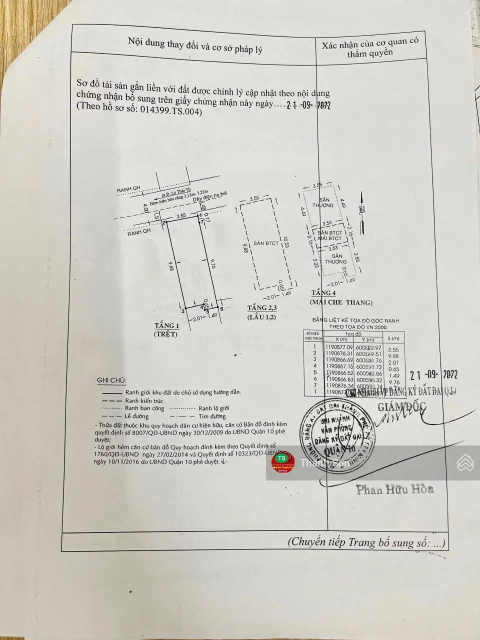 Bán Nhà 4 tầng lầu 5PN sổ hồng riêng đường Lý Thái Tổ
