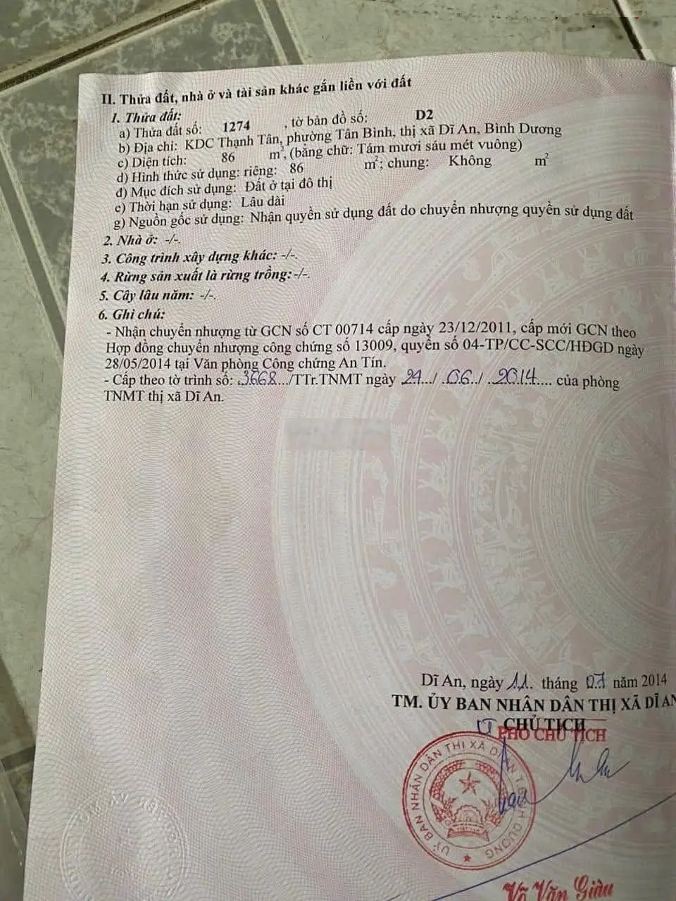 Nhà Tân Bình, Tp Dĩ An Ngay Dốc Chữ Thập
