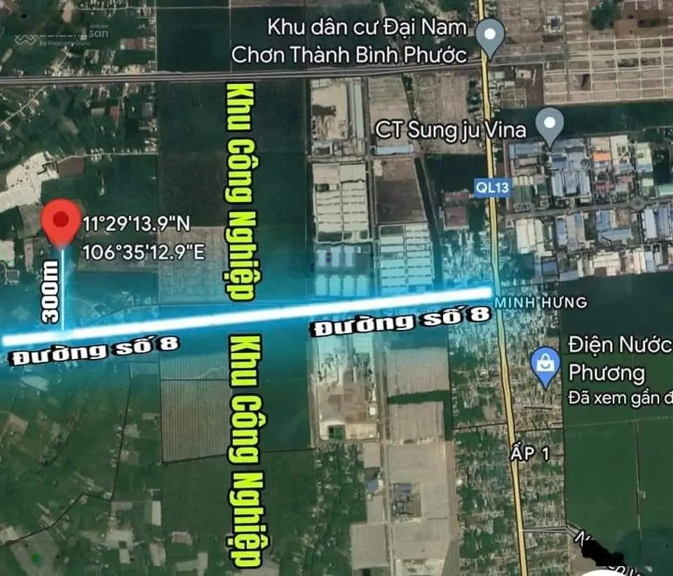 Đất Minh Hưng Chơn Thành ngay khu công nghiệp Sikico giá 250 triệu