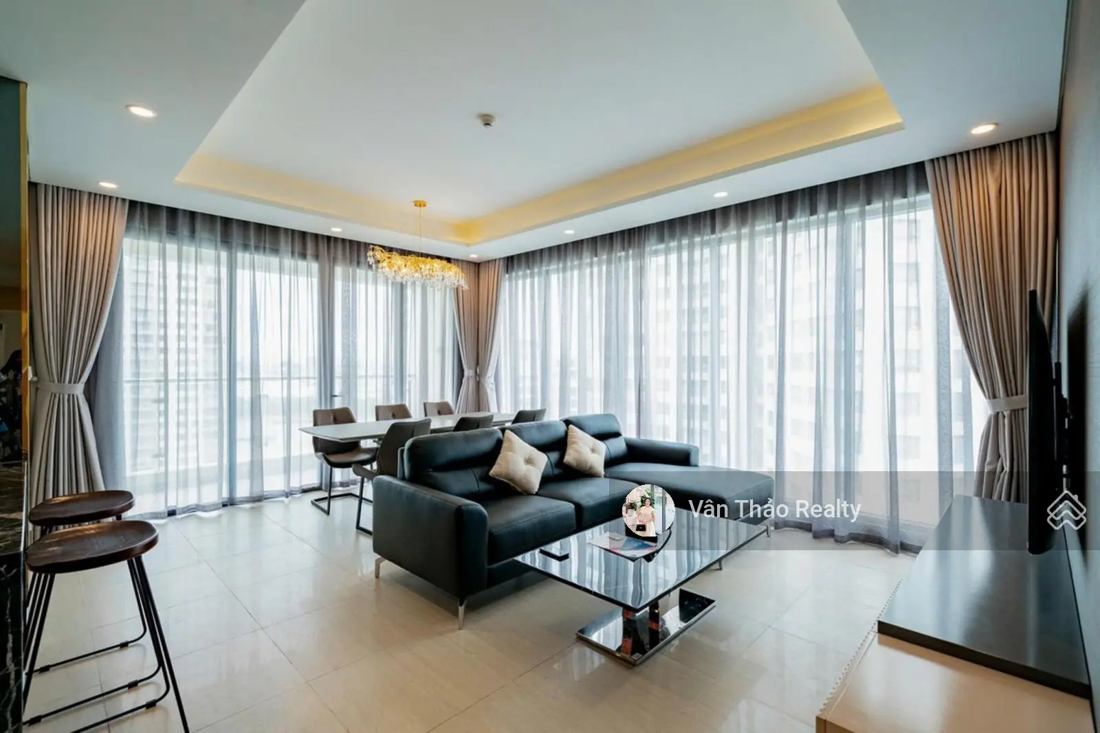 (Diện tích 124m2) Bán căn hộ 3PN Đảo Kim Cương Q2 - Full kính 2 mặt - View Landmark đẹp xuất sắc