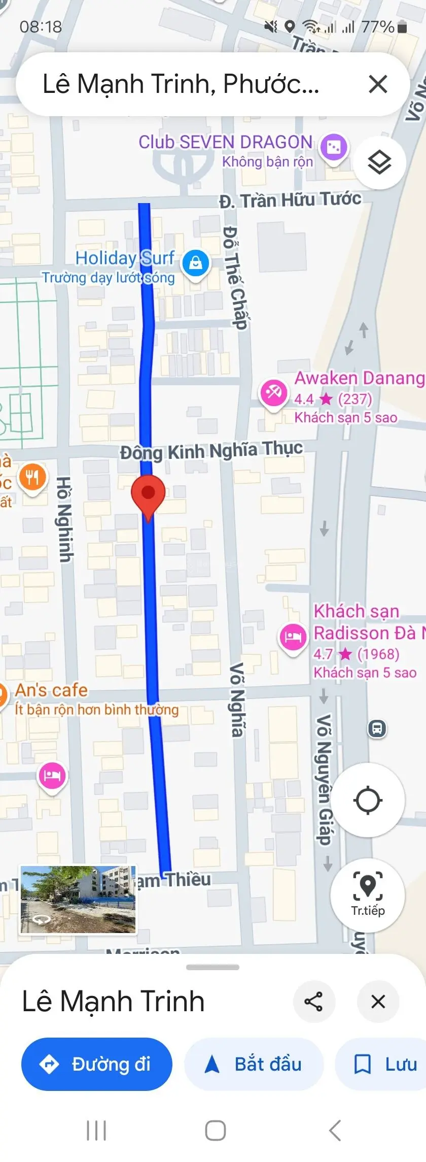 Bán lô đất MT Lê Mạnh Trinh đấu lưng Hồ Nghinh, Phước Mỹ, Sơn Trà. Khu biển Mỹ Khê
