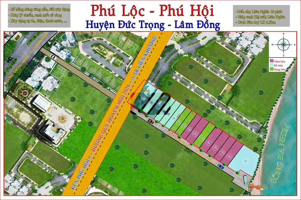 Phú Hội, gần nhà hàng Nam Giang. Thanh lý gấp 3 nền giá đầu tư