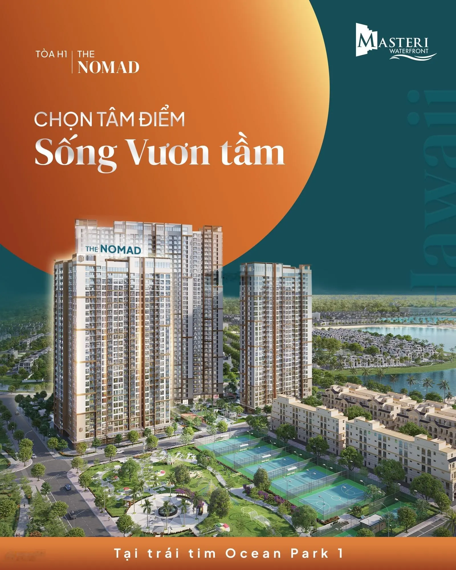 Bán căn hộ 2PN2VS phân khu Hawaii, tầng đẹp, bàn giao NT cao cấp, view sông, biệt thự Ngọc Trai