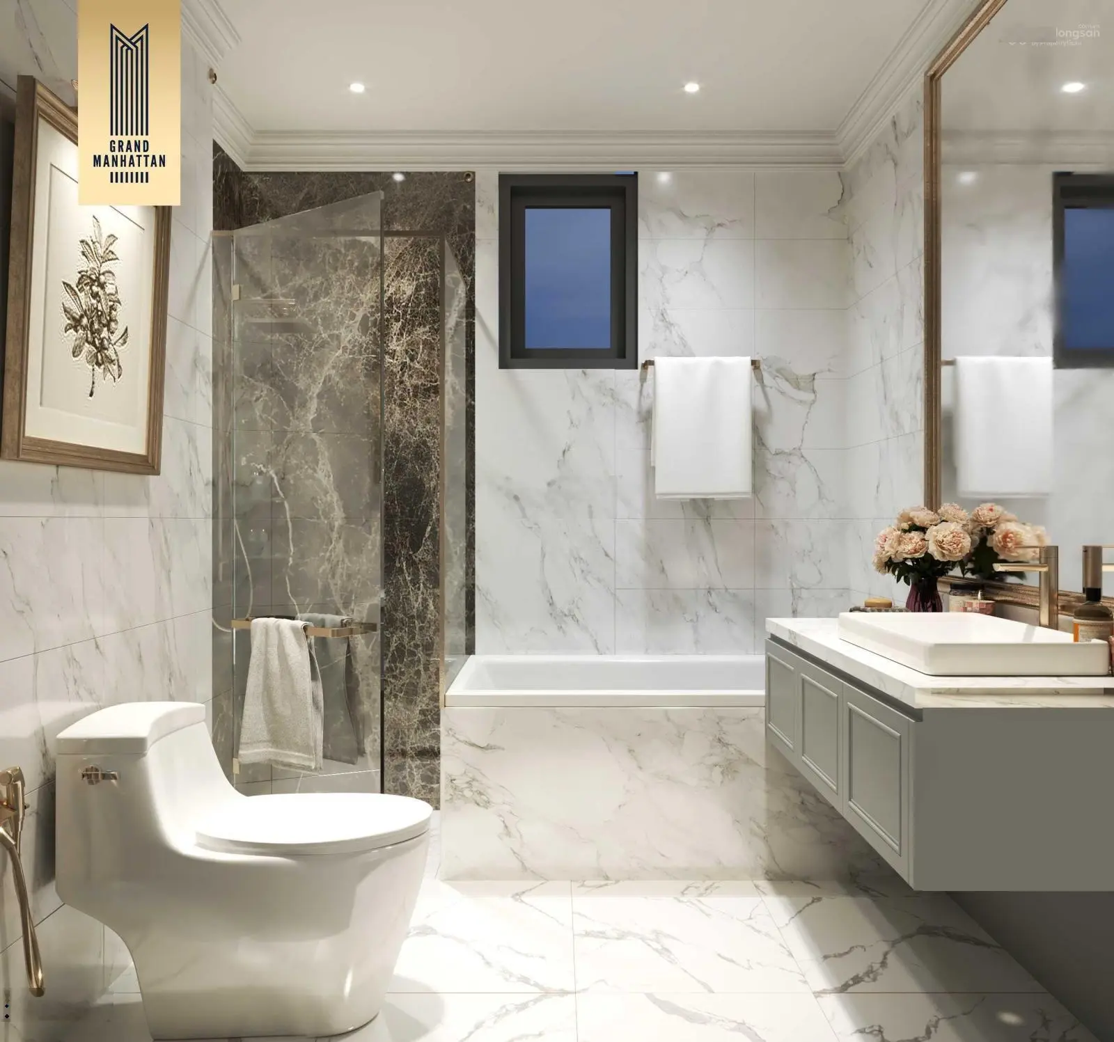 Ngộp Bán gấp căn hộ The Grand Manhattan Q1, căn 2PN 68m2 giá 8.5tỷ view sông SG