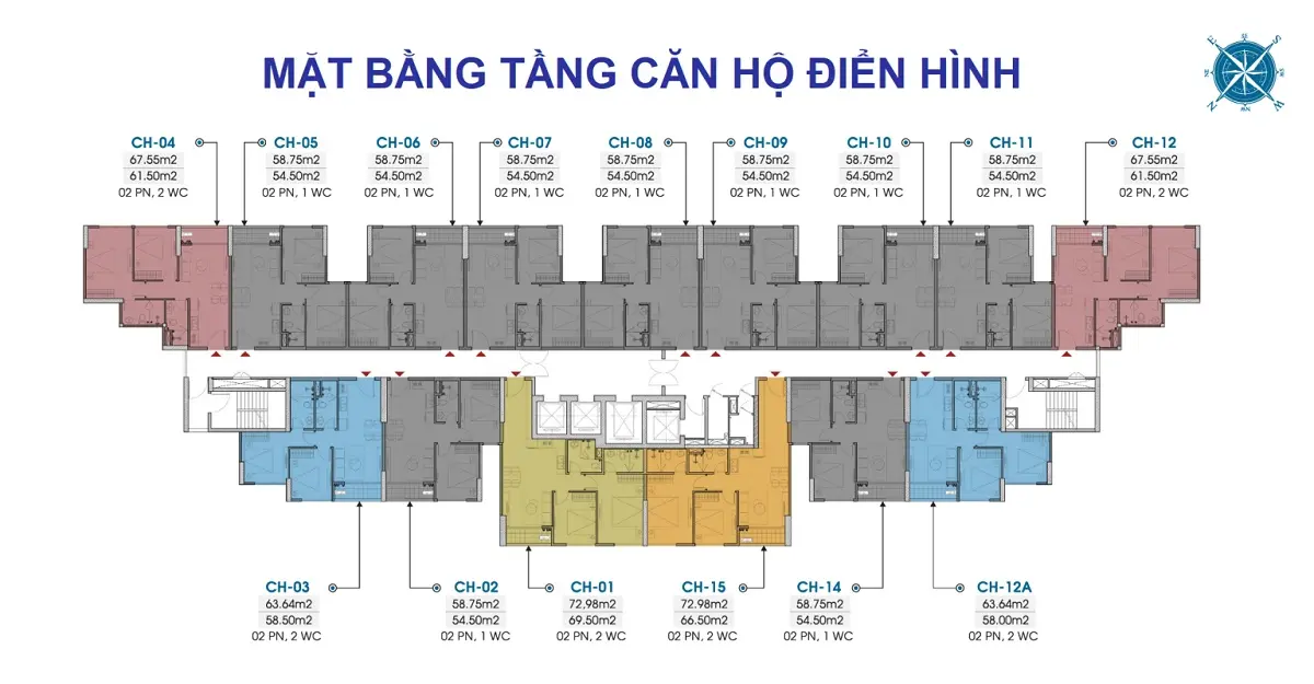 Căn hộ 2,1 - 2,5 - 2,9 tỷ VND tại Trust City Văn Giang, Hưng Yên