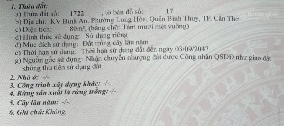 Bán đất nền diện tích rông đường Làng Hoa Kiểng Bà Bộ giá dưới 3 tỷ