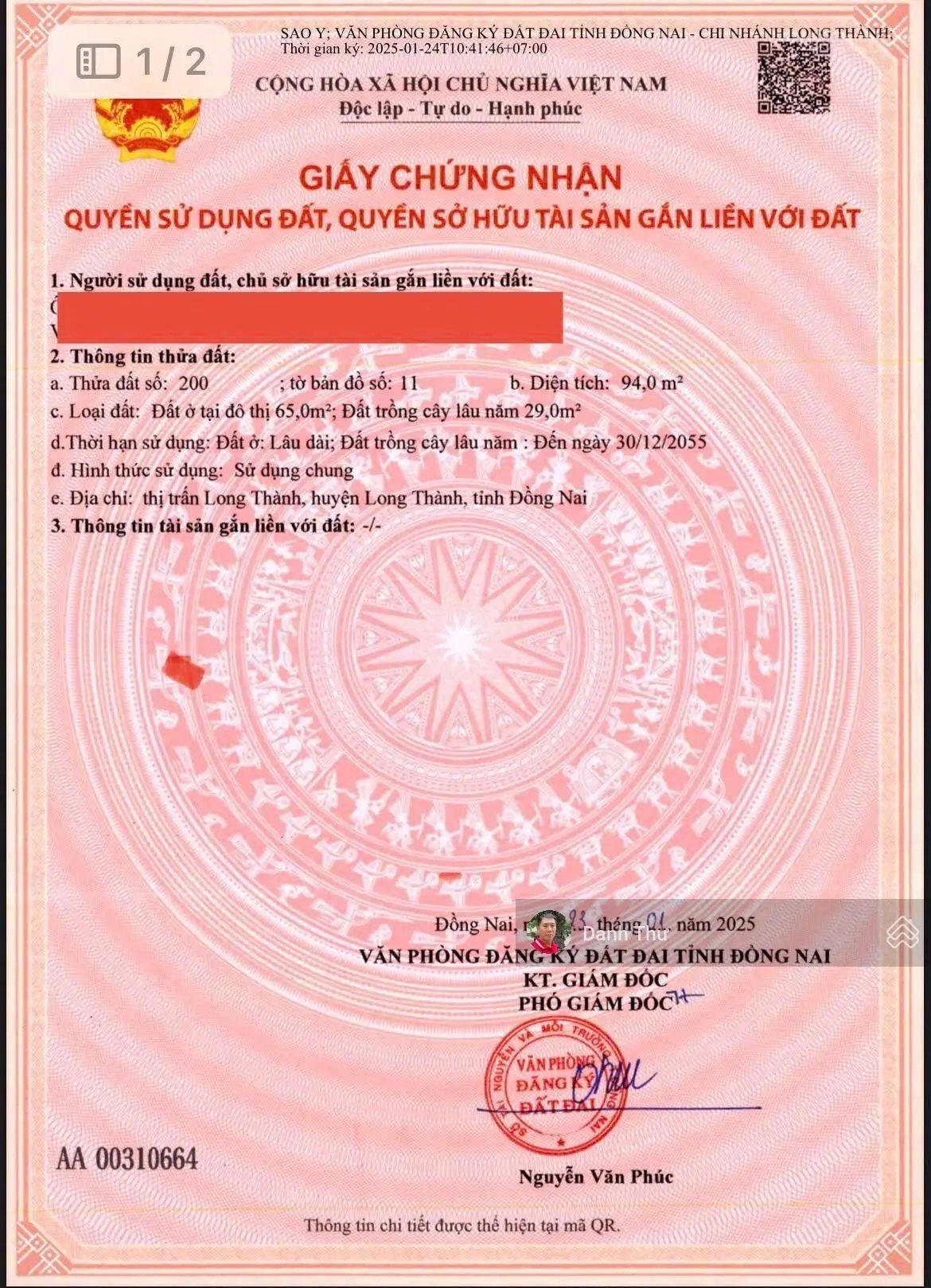 bán nhà trung Tt Long Thành 94m2 ngang 5m - ngay ngã tư Tôn Đức Thắng - Nguyễn Đình Chiểu -11 tỷ tl