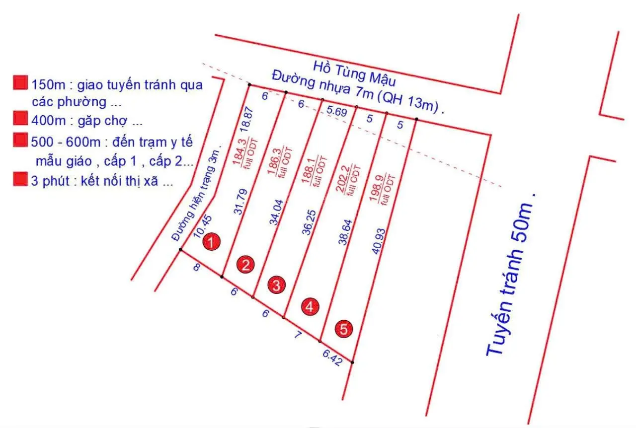 Mặt tiền đường nhựa P. Ninh Giang chỉ từ 4,5 tr/m2 giá quá rẻ cho nhà đầu tư