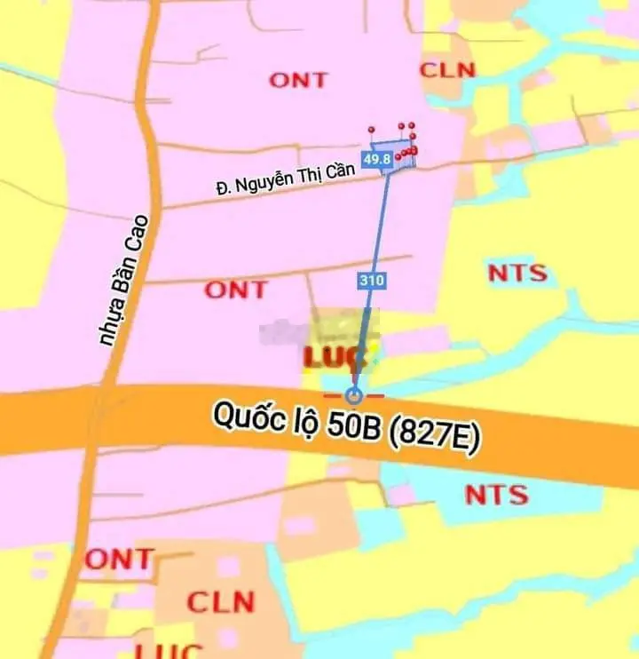 1.014m2 có 160m2 thổ cách nhựa 200m. Gần Quốc Lộ 50B