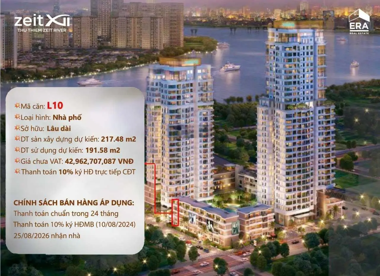 Nhà phố Zeit GS Thủ Thiêm, còn 1 căn duy nhất giá tốt