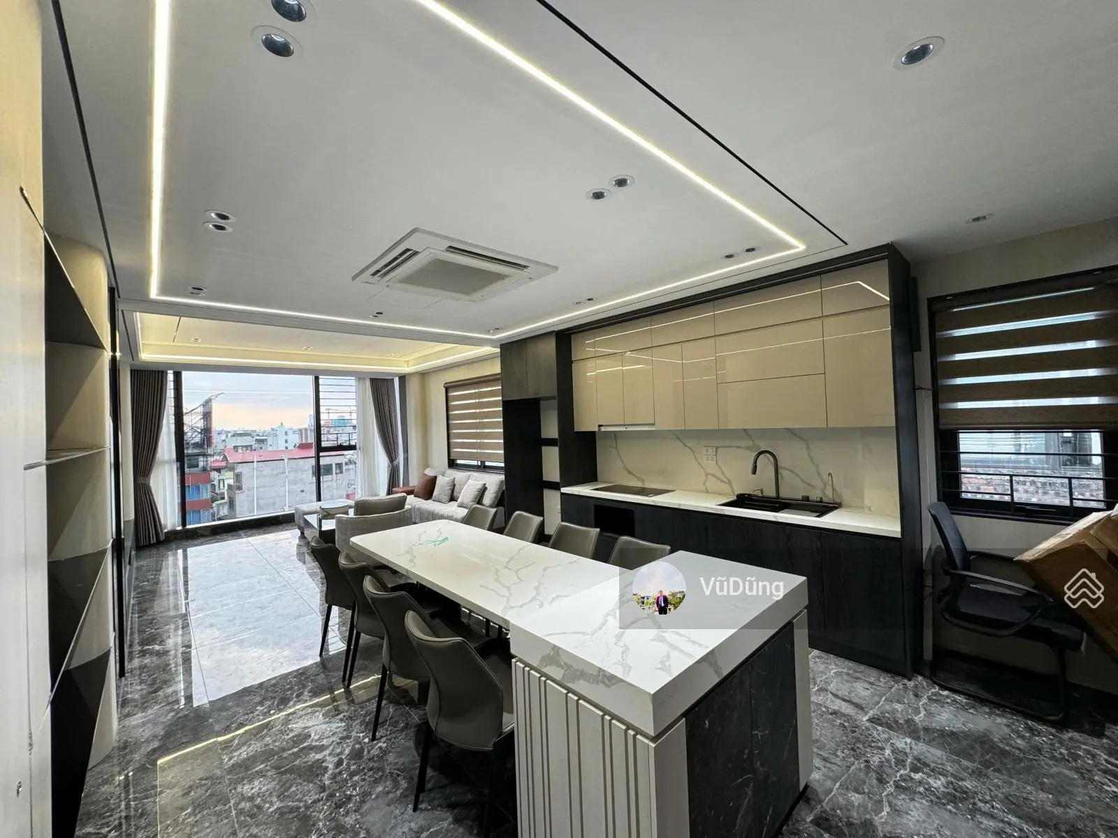 Bán nhà mặt phố Đàm Quang Trung, Long Biên, 52M2, 8 Tầng, MT4.6M, Vỉa hè, kinh doanh, full nội thất