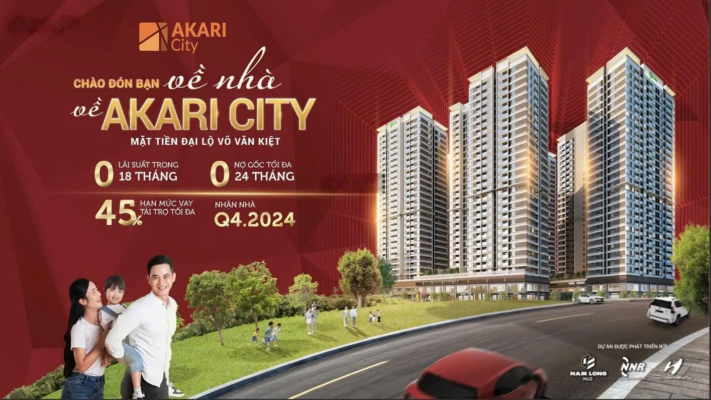 Căn hộ Akari trực tiếp sàn Nam Long với giá tốt nhất, ưu đãi 700tr diện tích từ 61m2, 80m2, 99m2