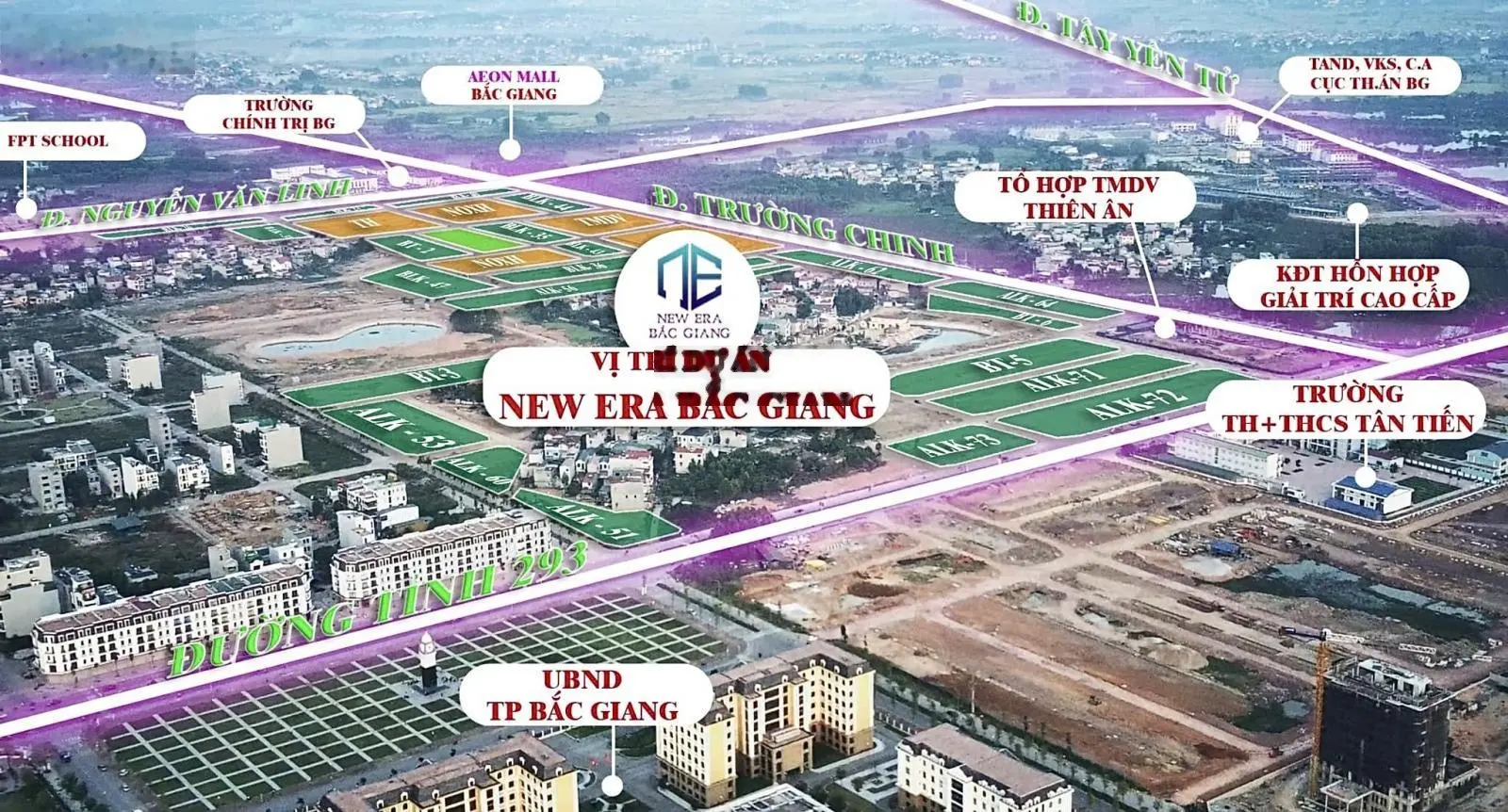 Chuyển nhượng đất nền tự xây cạnh ngã 6 trung tâm TP. Bắc Giang. Trục chính đường Trường Chinh
