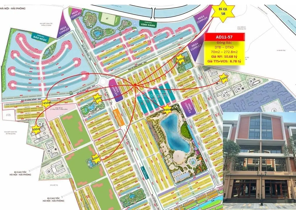 Siêu phẩm duy nhất tại Phân khu Ánh Dương - Vinhomes Ocean Park 3. chỉ 8,78 tỷ, 70m2