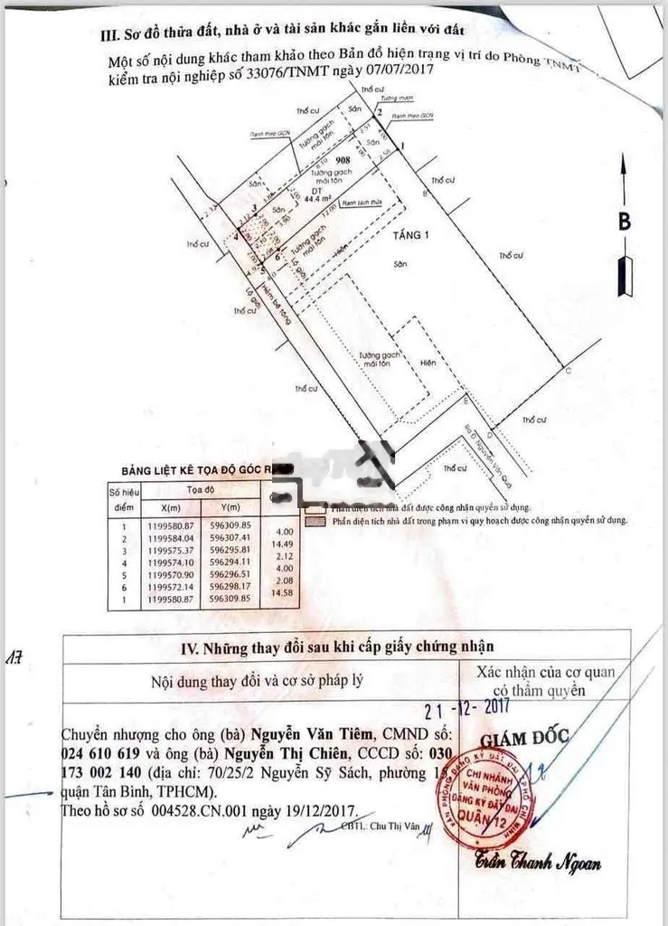 Bán Gấp Lô Đất SHR 4x18,,3tỷ780te,1/ Nguyễn Văn quá.q12