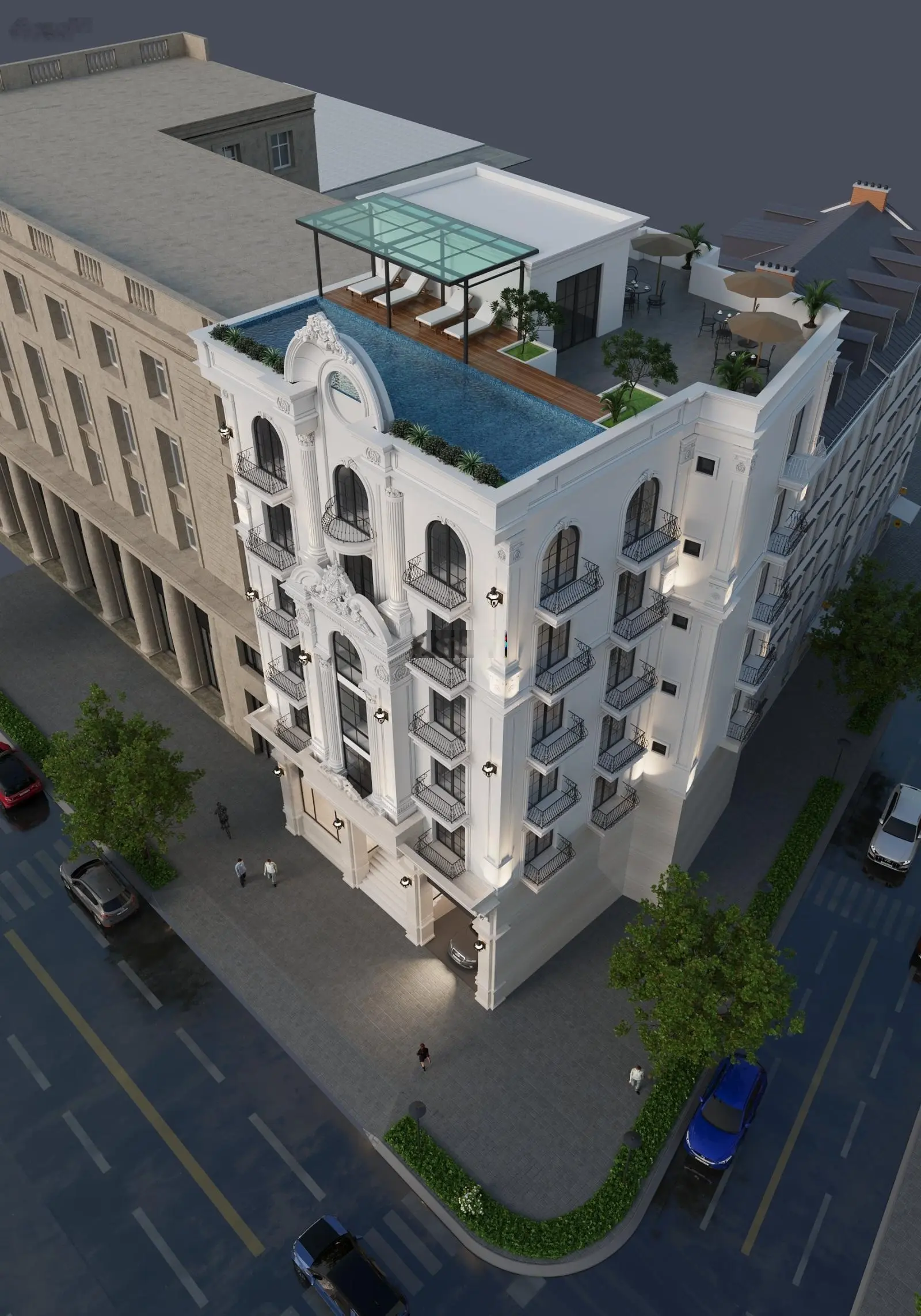Bán tòa nhà apartment cao cấp tại Giang Văn Minh - Sơn Tây mặt đường đang mở thông
