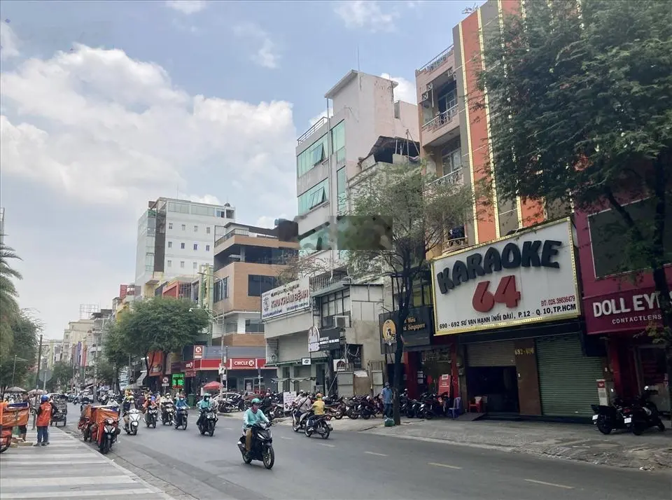 Bán building rẻ nhất Q.10, MT 668 Sư Vạn Hạnh, DT 8.4x20m, CN 160m2, hầm + 6T, HĐT 275tr - 55 tỷ