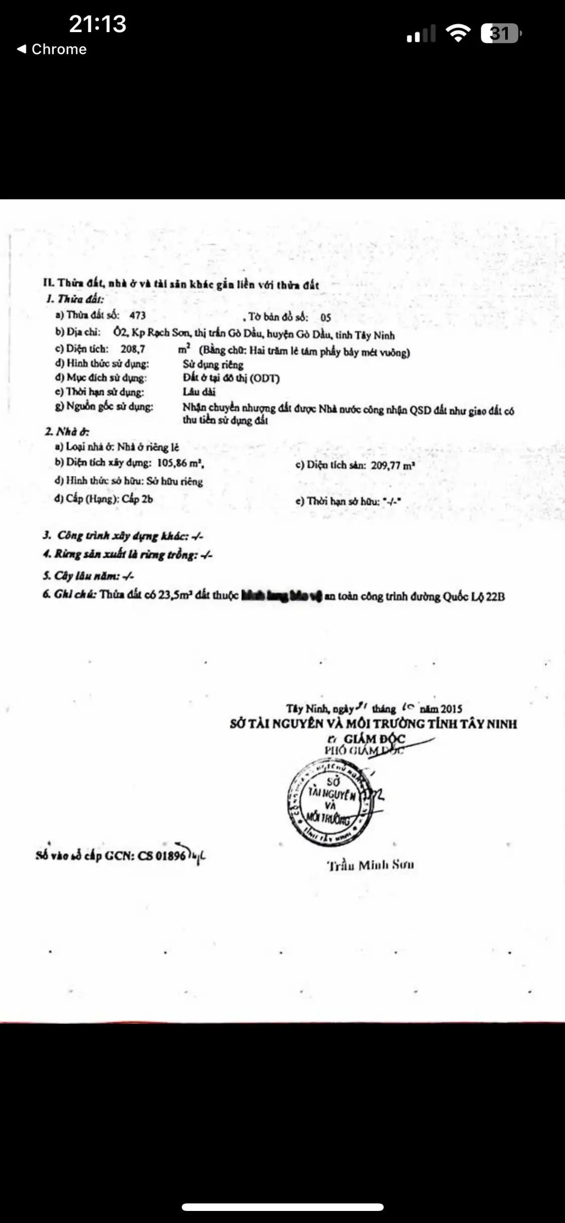 Nhà chính chủ 208,7m2, sổ hồng, full nội thất, 1 lầu, ban công, Gò Dầu, Tây Ninh (có thương lượng)